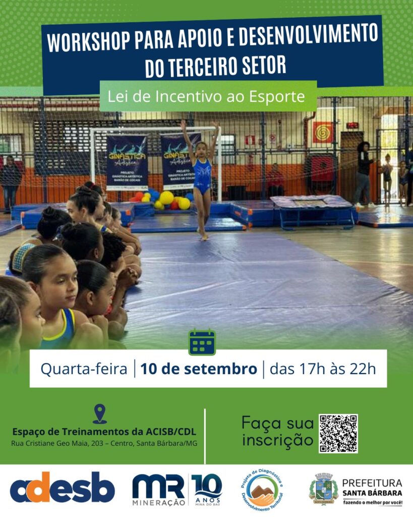 2º Workshop em Santa Bárbara terá como foco a Lei de Incentivo ao Esporte